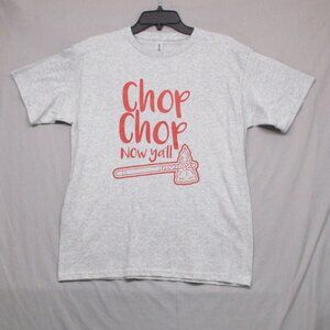 Gildan Atlanta Braves Chop Chop Graphic Print T-Shirt Gray Men Size |‎ XL